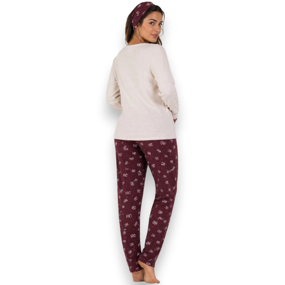Pijama Navideña Manga Larga Con Pantalón Dama Skiny 75421 - Image 3