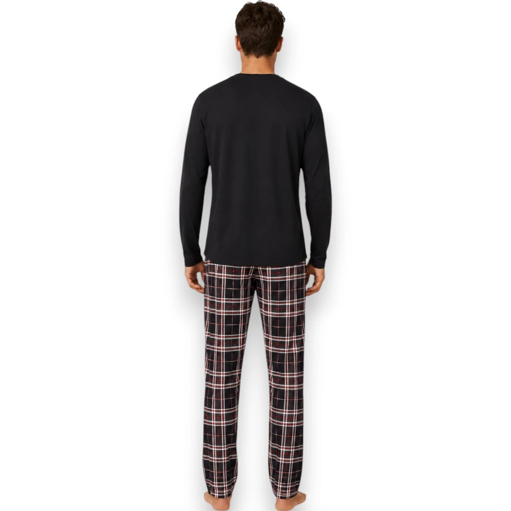 Pijama Suave Playera Manga Larga Pantalón Hombre Skiny 75475 - Image 3