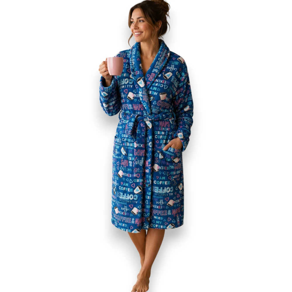 Bata Descanso Suave Polar Flannel Dama Deborah 8216 - Image 2