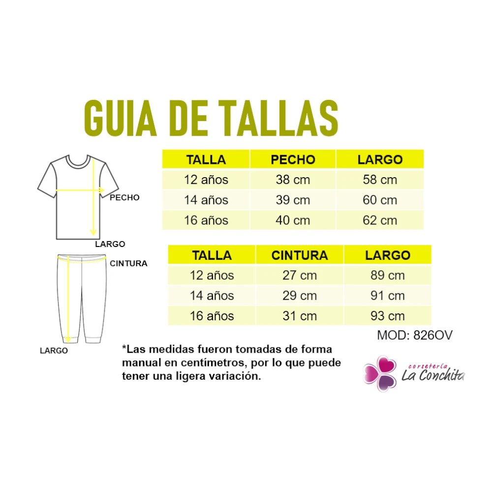 Guía de tallas