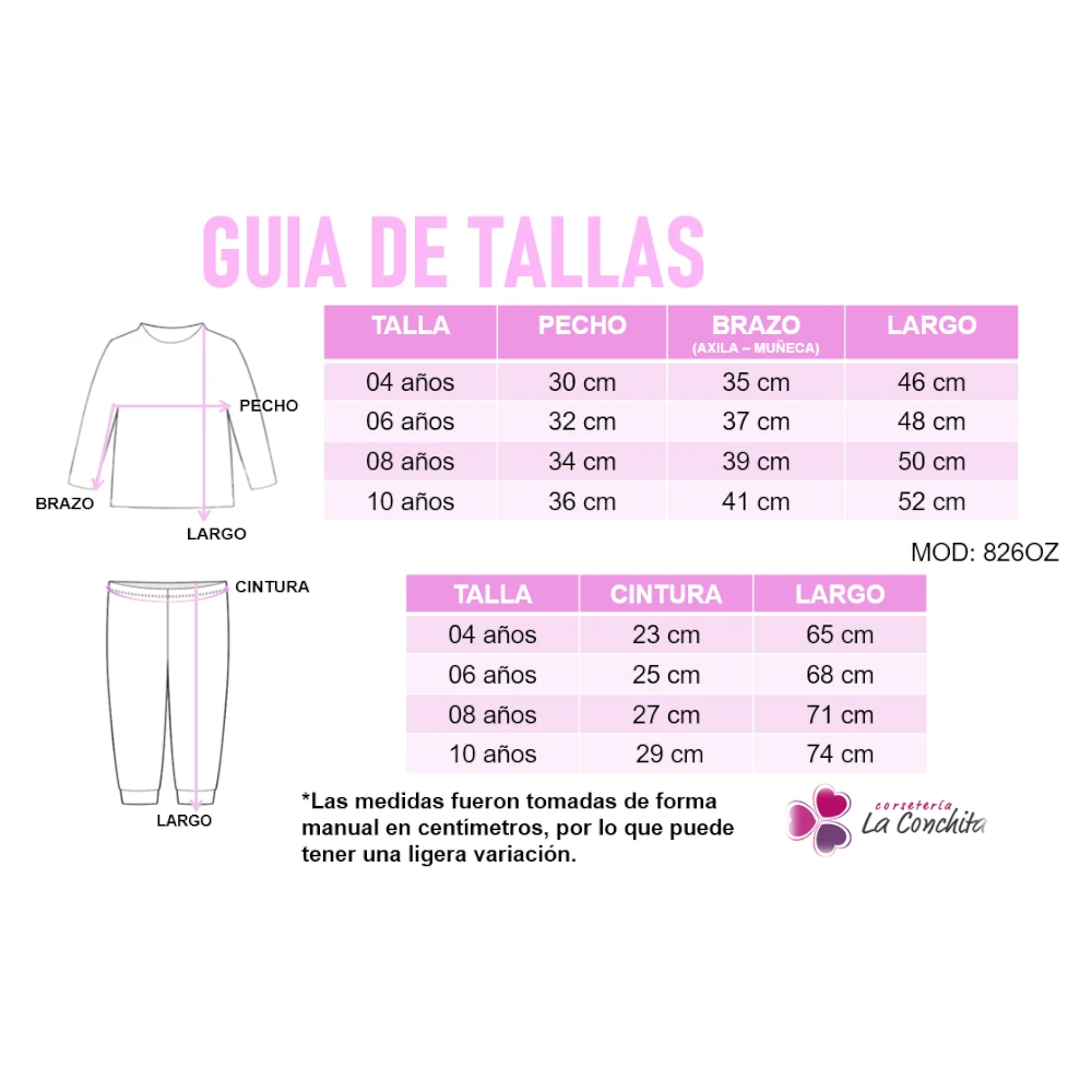Guía de tallas