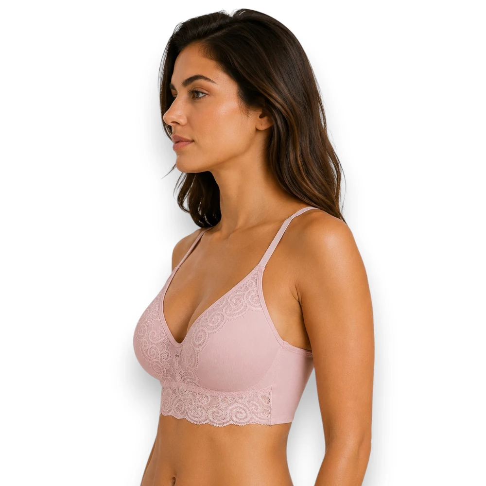 Bra Copa Preformada Encaje Sin Varilla Mujer Bras Jade 8564 - Image 2