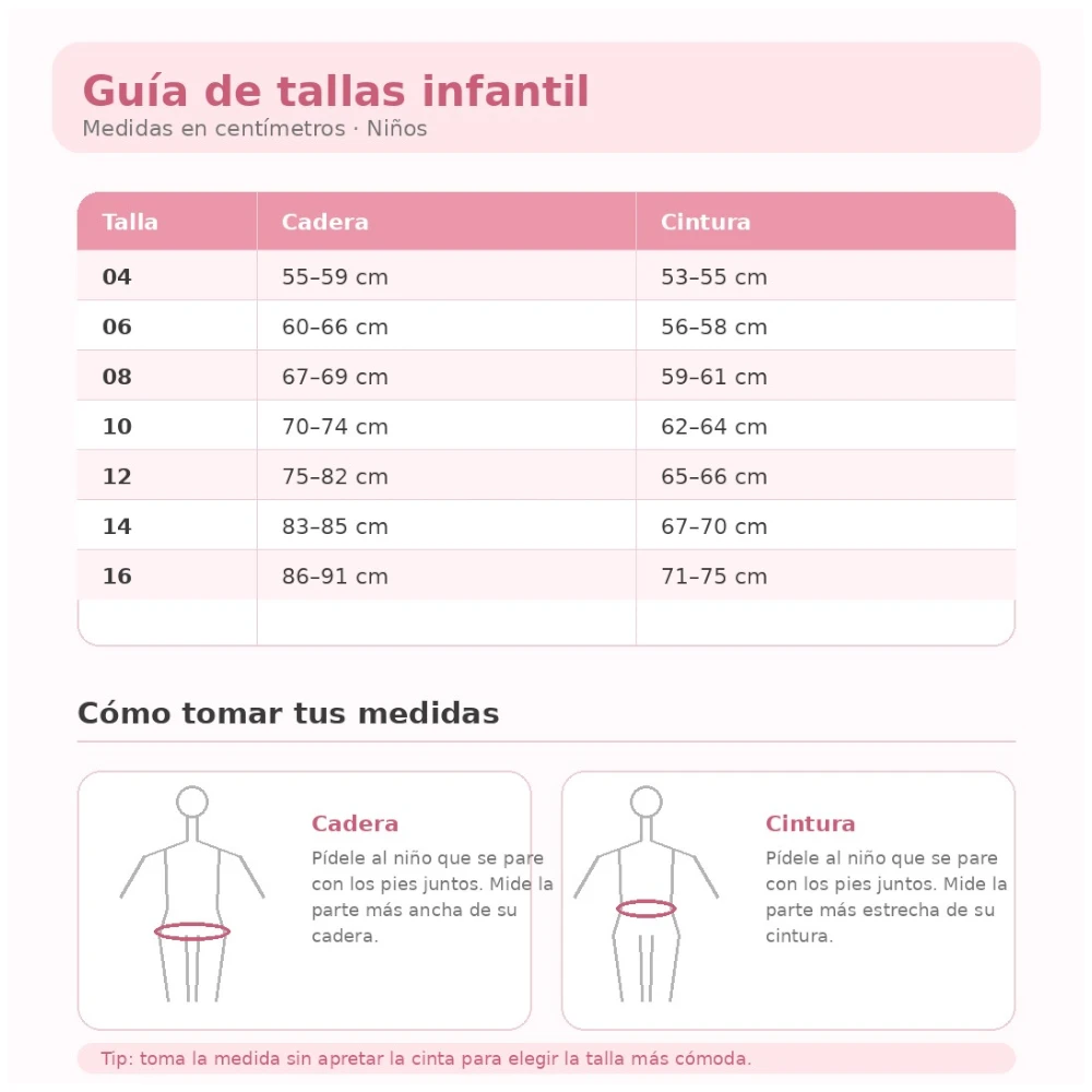 Guía de tallas