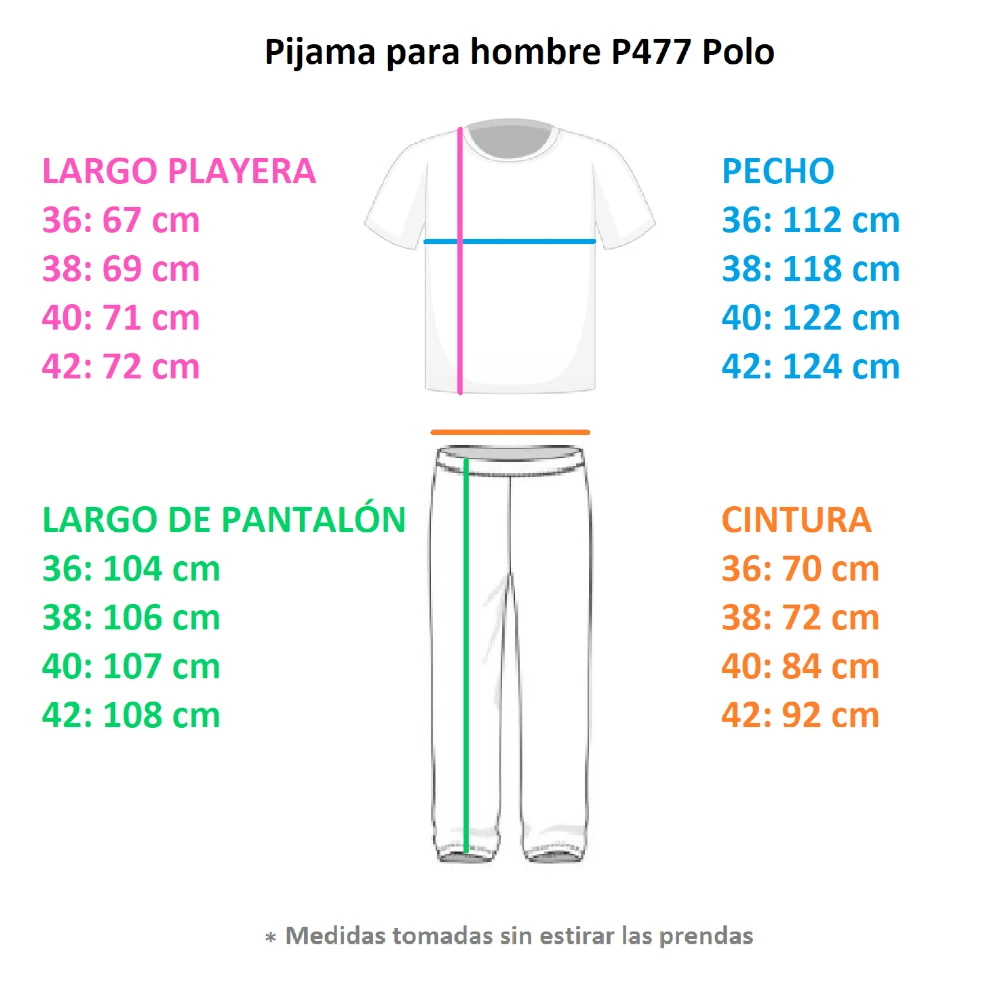Pijama Manga Corta Pantalón P478 Polo - Image 3