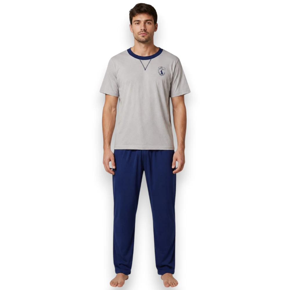 Pijama Ligera Manga Corta Pantalón P481 Polo - Image 2