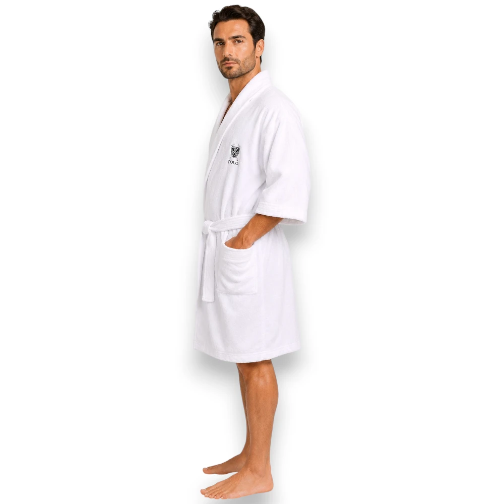 Bata Salida Baño Con Cinta Y Bolsillos Hombre Hpc Polo P5701 - Image 5