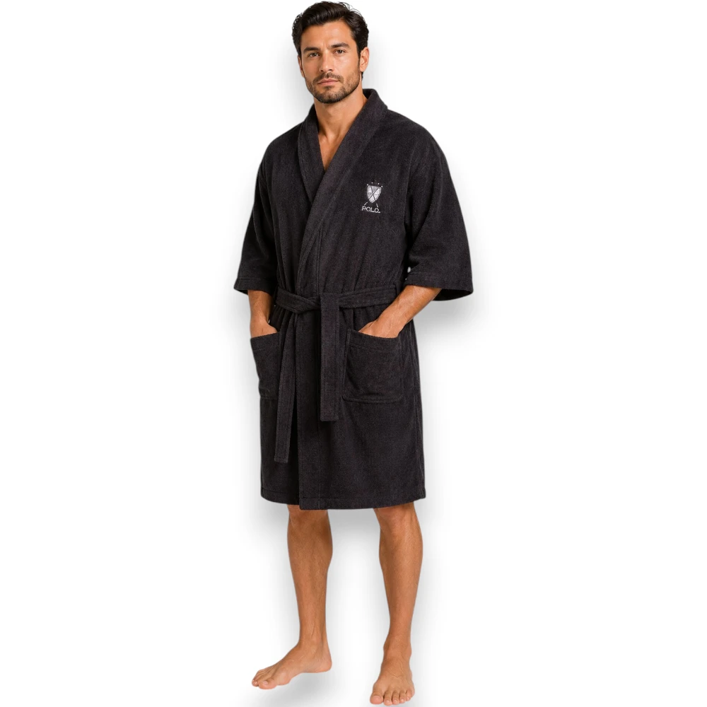Bata Salida Baño Con Cinta Y Bolsillos Hombre Hpc Polo P5701 - Image 4