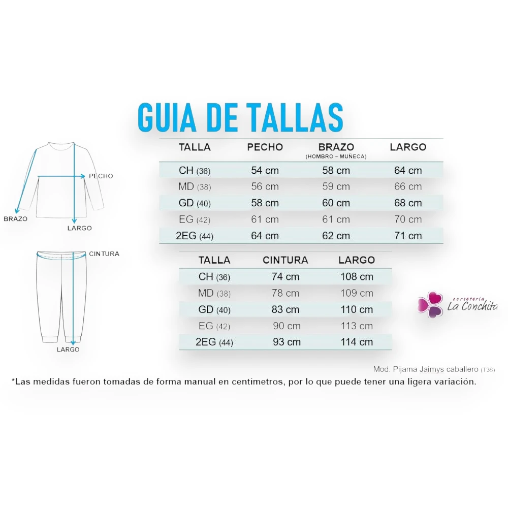 Pijama Algodón Hombre Manga Larga Pantalón C/ Bolsas Jaimys - Image 3