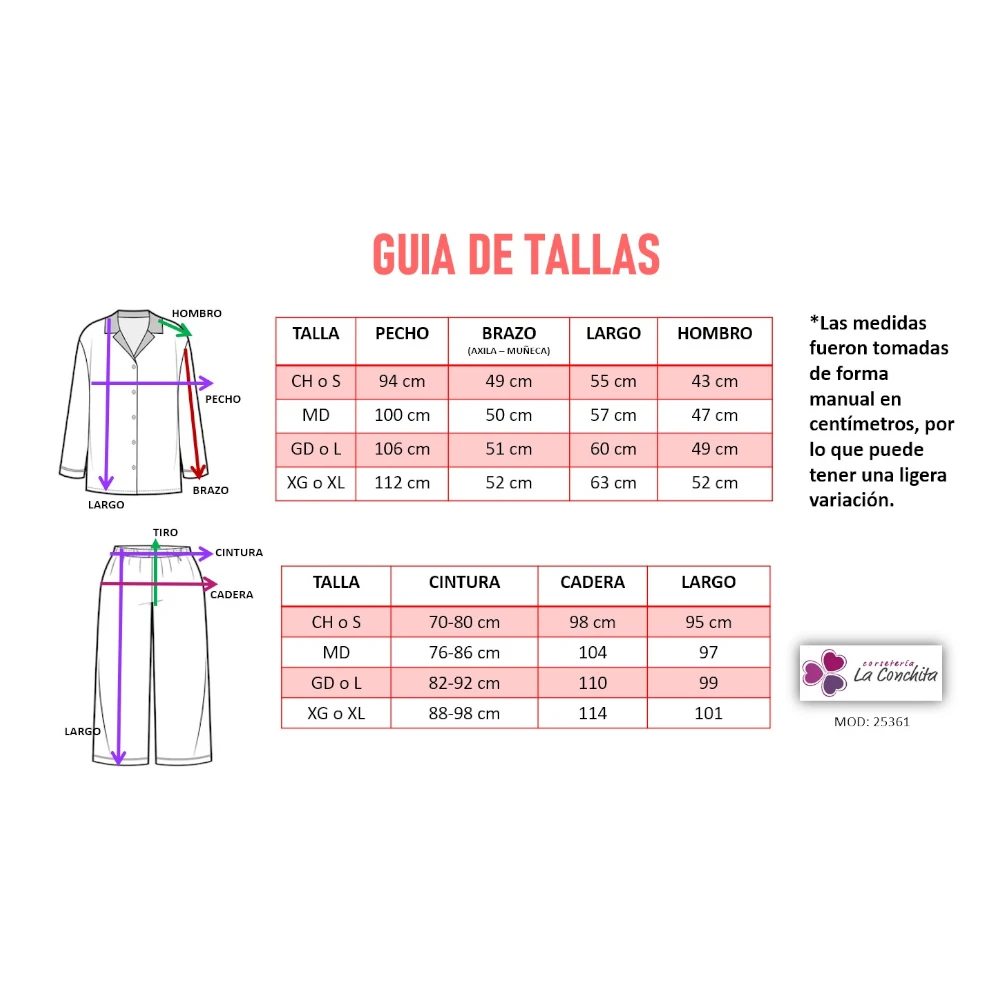 Guía de tallas