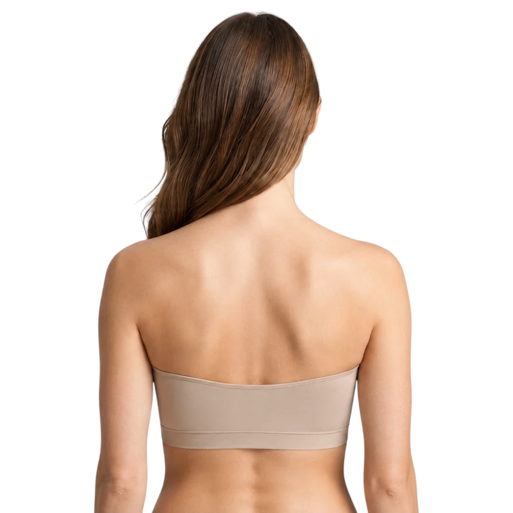 Top Strapless Banda Ancha Con Copas Mujer Solbi S1928 - Imagen 2