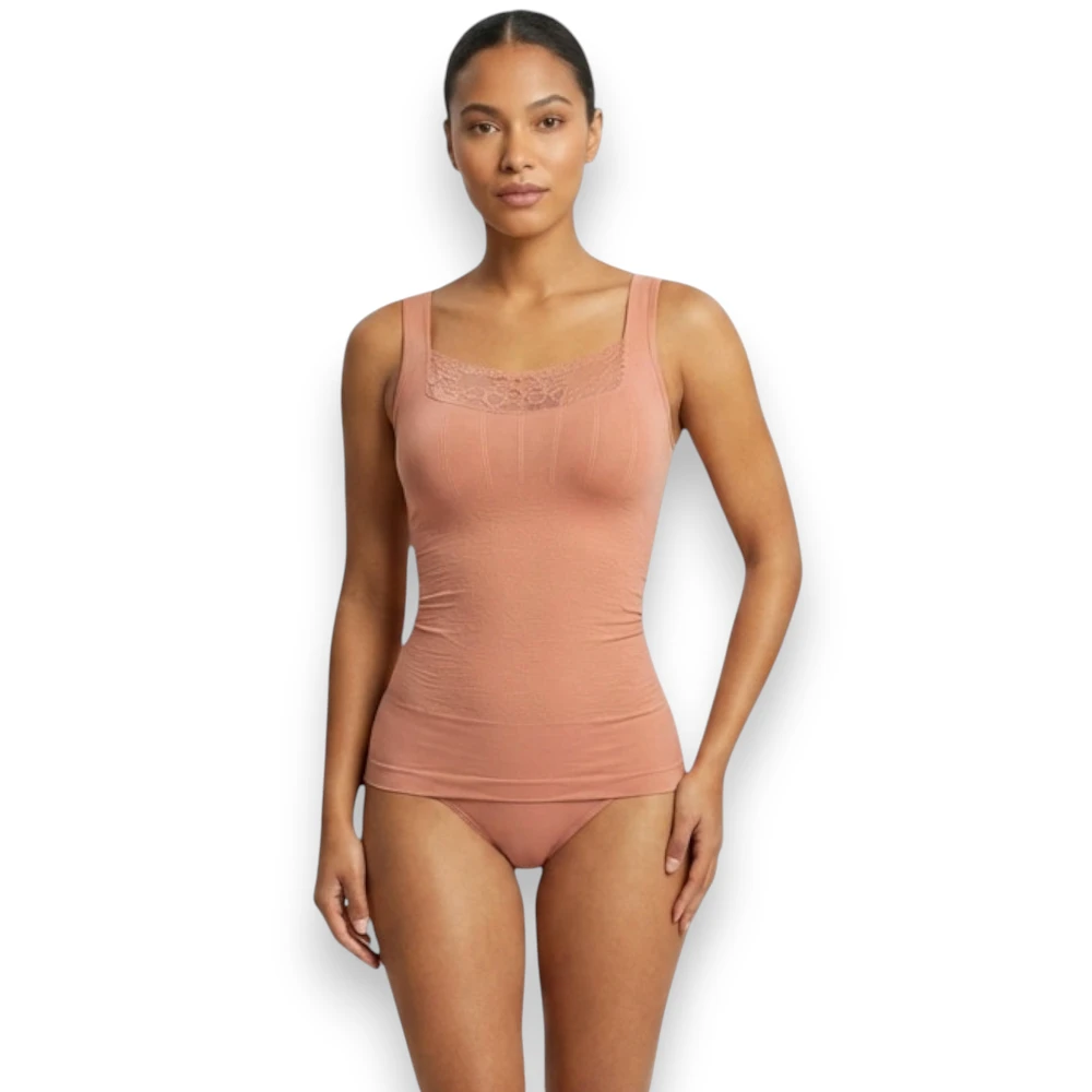 Camiseta Tirante Ancho Control Medio Con Encaje S4202 Solbi
