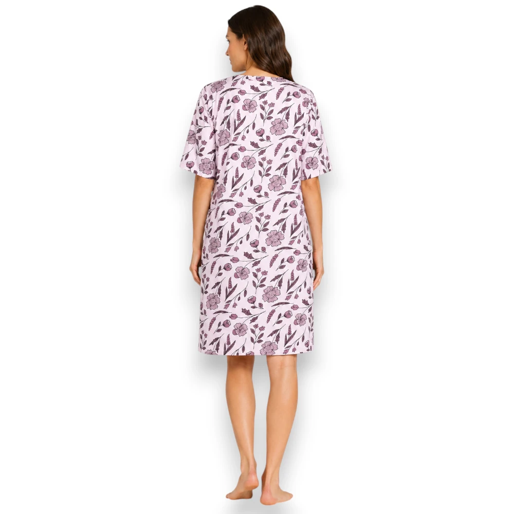 Pijama Bata Camisón Polar Manga Corta Dama Intime 40857 - Image 3