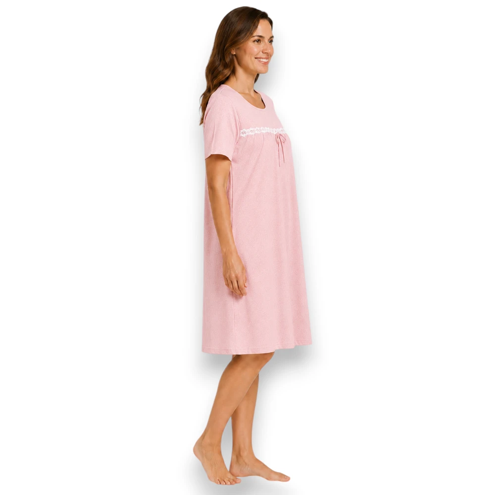 Pijama Bata Camisón Polar Manga Corta Dama Intime 40858 - Image 2