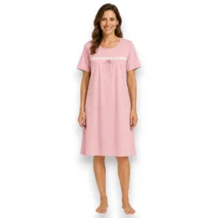 pijama-bata-camison-polar-manga-corta-dama-intime-40858