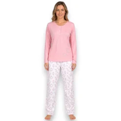 pijama-pantalon-mujer-algodon-manga-larga-dama-deborah-5300