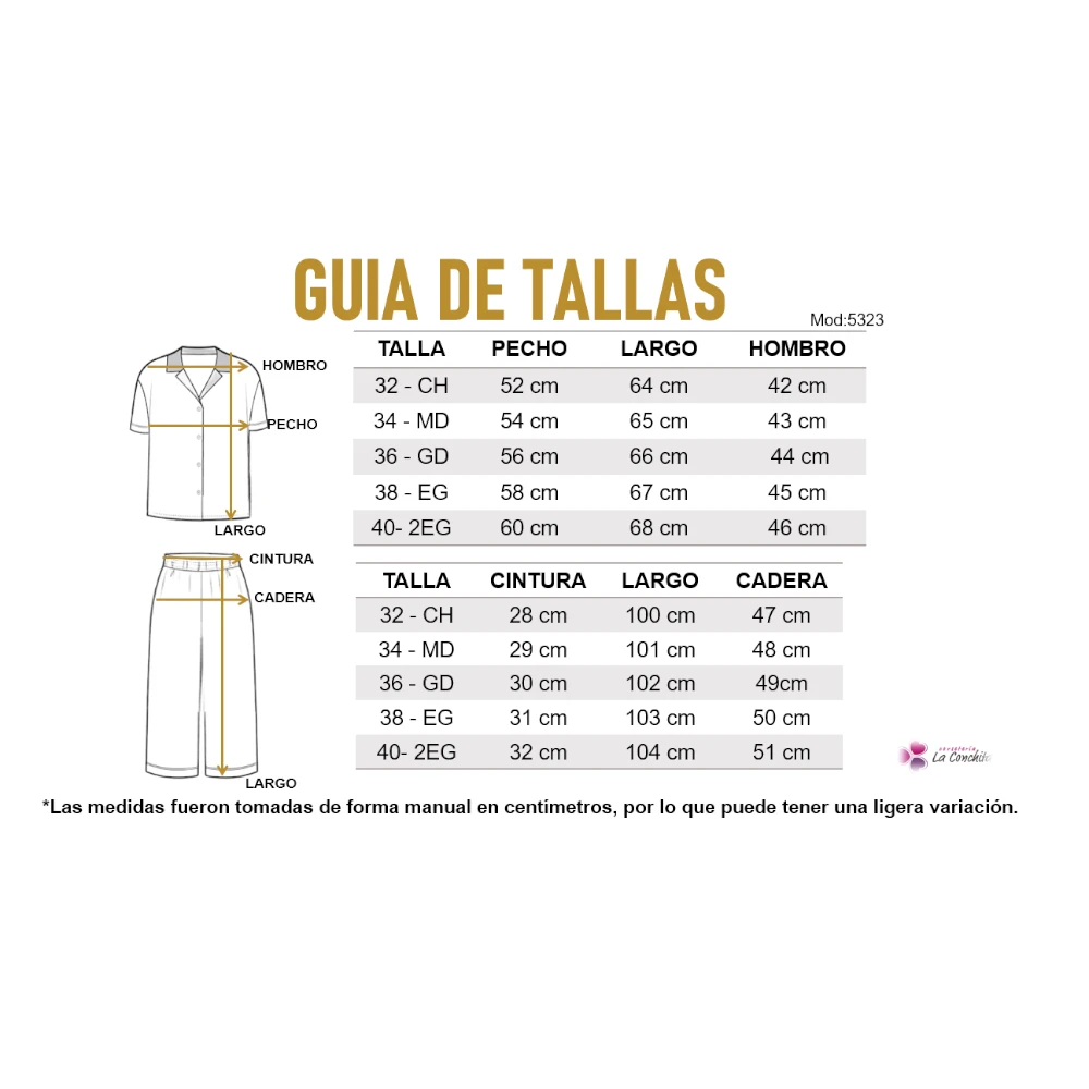 Guía de tallas