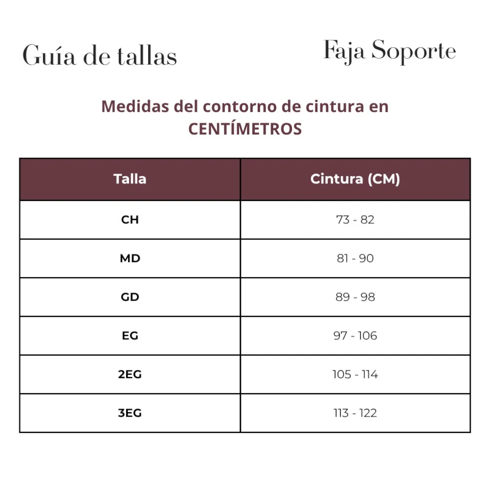 Guía de tallas