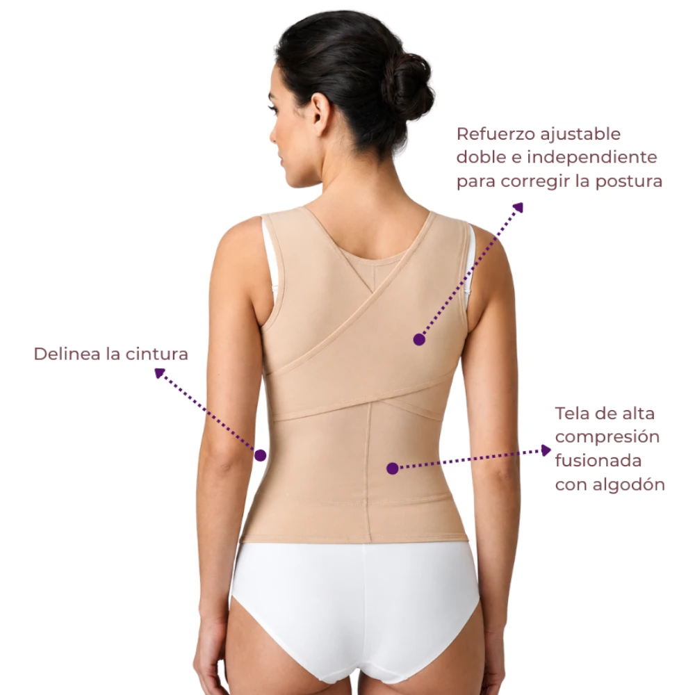 Chaleco Modelador Corrector De Postura Espalda New Look 919 - Imagen 3