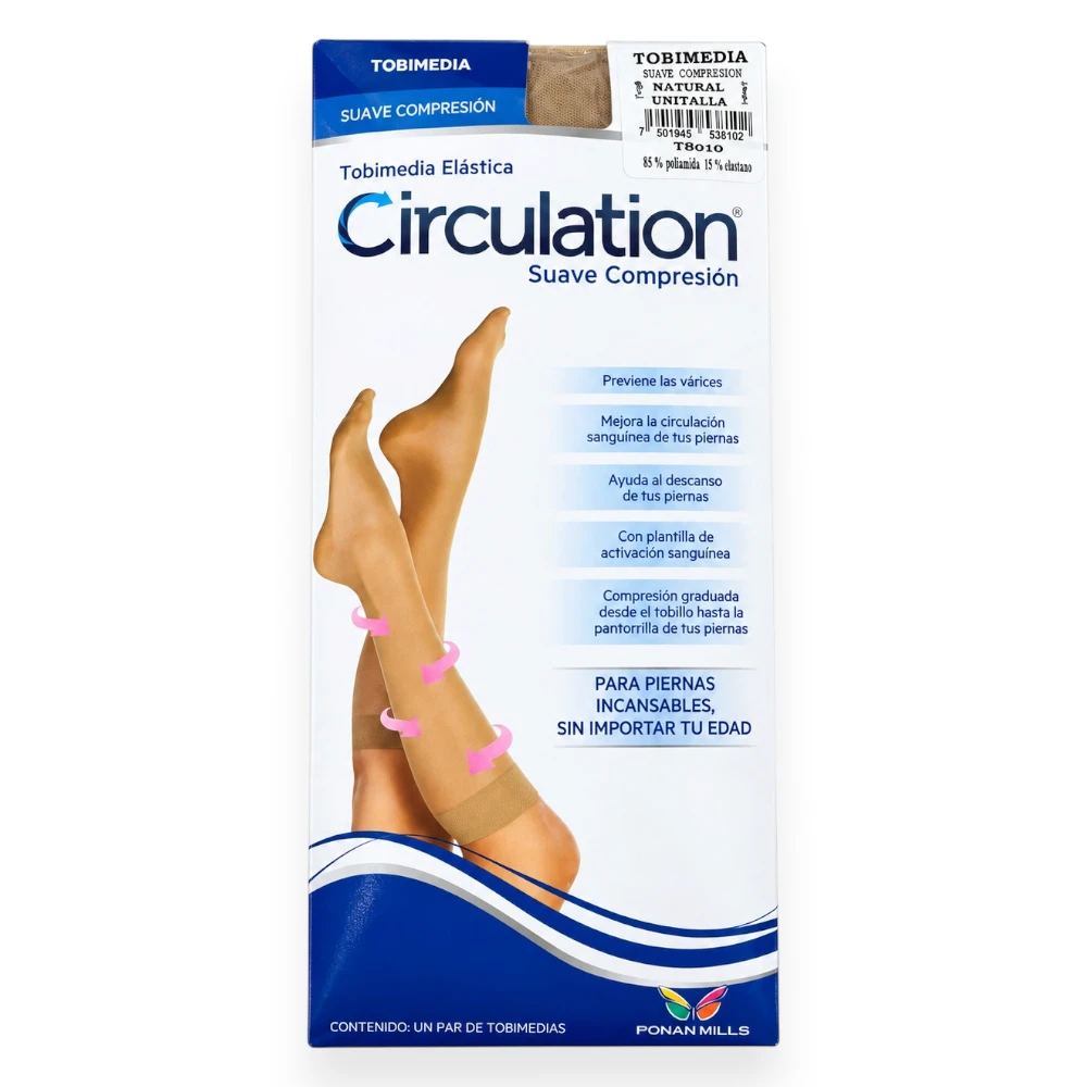 Tobimedia Elástica Suave Comprensión Circulation T8010 - Imagen 2